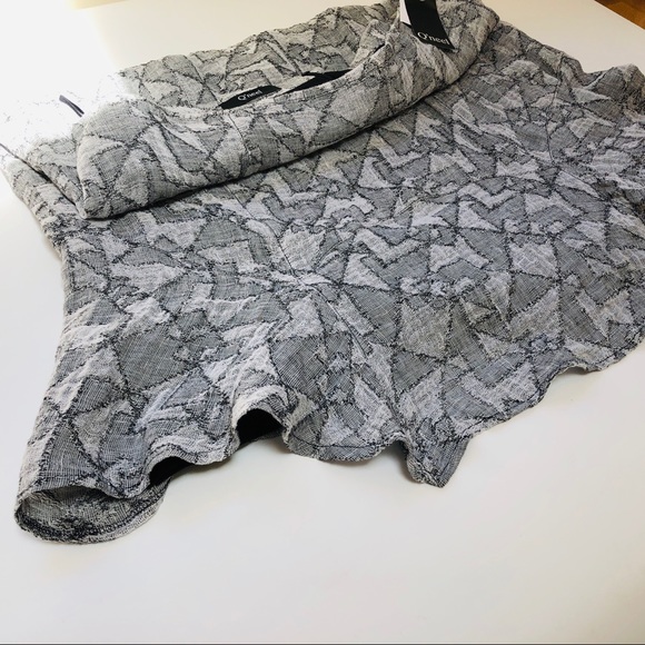 NWT O’Neilly Woven Patterned Linen Blend Skirt - Picture 7 of 8